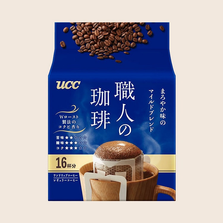 UCC咖啡职人 滴漏挂耳咖啡 蓝色装 7g*16袋 1 份