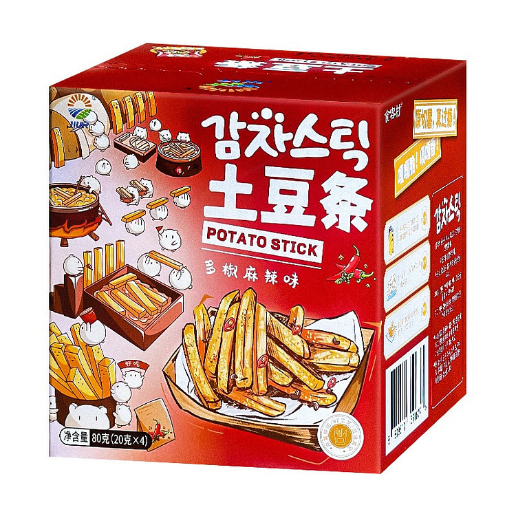 九日多椒麻辣味土豆条 80g 香辣薯条 1 盒