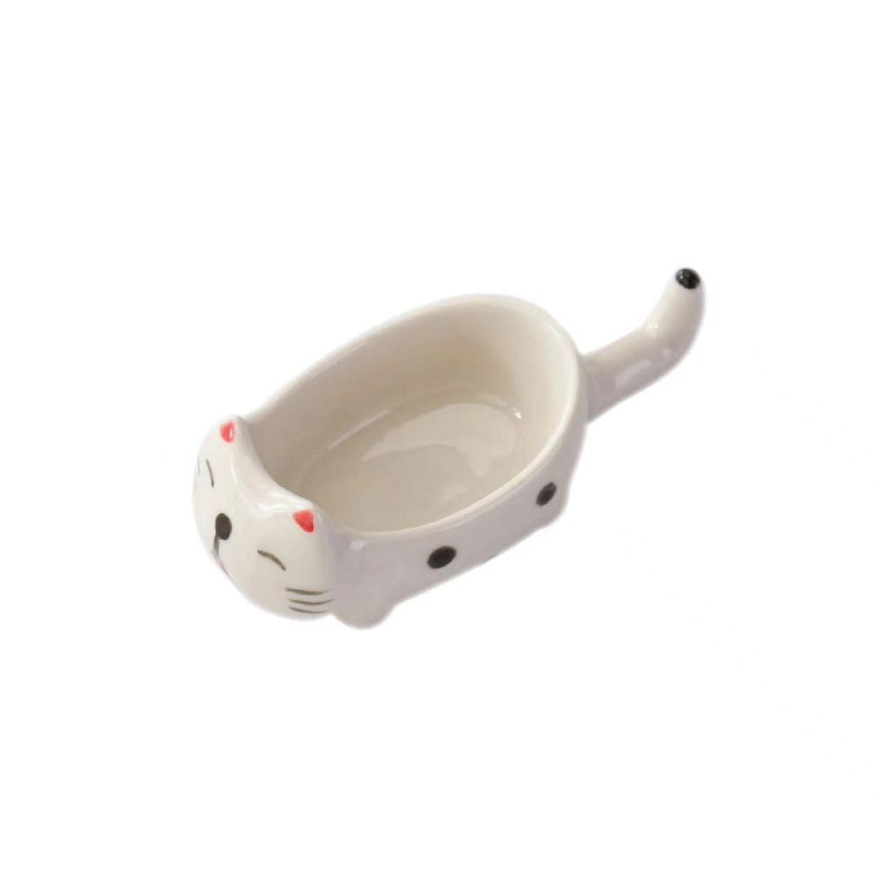Cute Ceramic Dish Creative Styling – Munchkin Cat 1 count