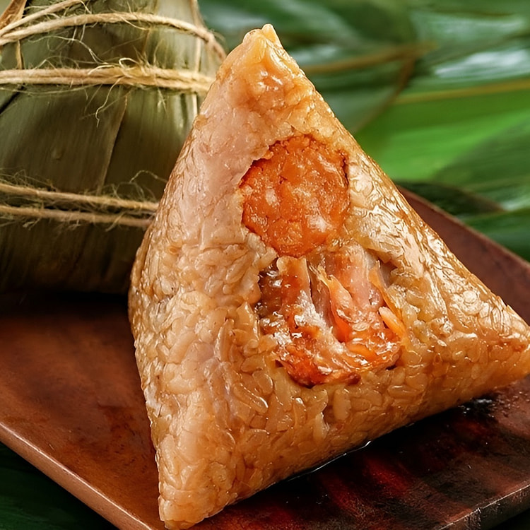 HandMade rice roll with pork and salted egg