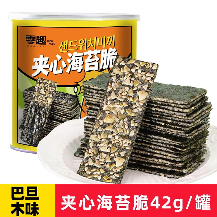Filled Seaweed Crispy Almond Flavor 40g*1 can