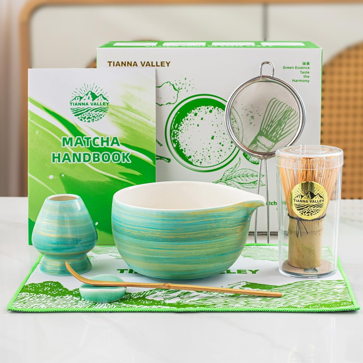 7件套抹茶攪拌器套裝 抹茶製作工具 抹茶碗獨特禮品 1 份 - Weee! 
