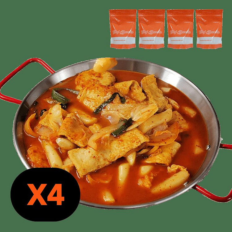 Tteokbokki - Spicy Korean Rice Cakes 4 PACKS