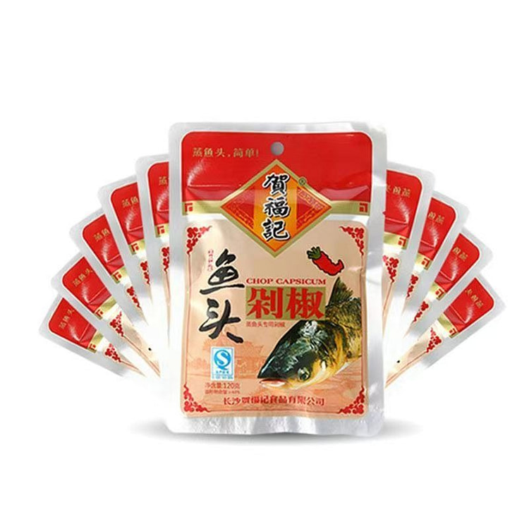 贺福记剁椒蒸鱼剁椒鱼头香辣下饭菜红剁椒酱 120 克