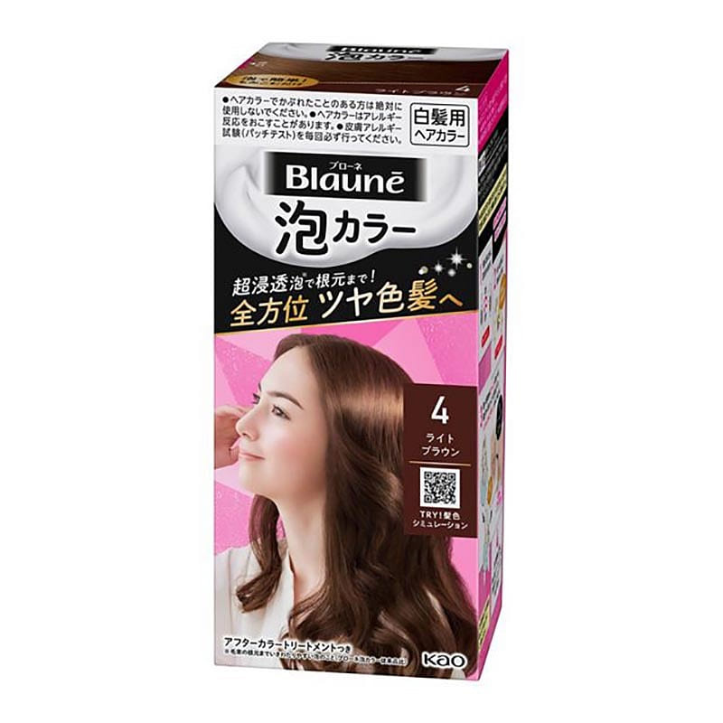 KAO Hair Color Cream 108g Light Brown No. 4 1 개