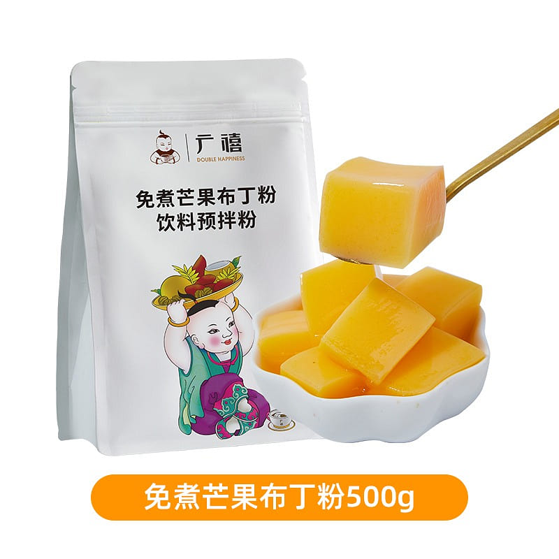 No-cooking pudding powder with mango flavor 500 g