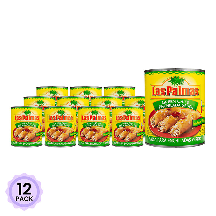 Las Palmas 青辣椒墨西哥卷饼酱 中辣 28 盎司*12 包