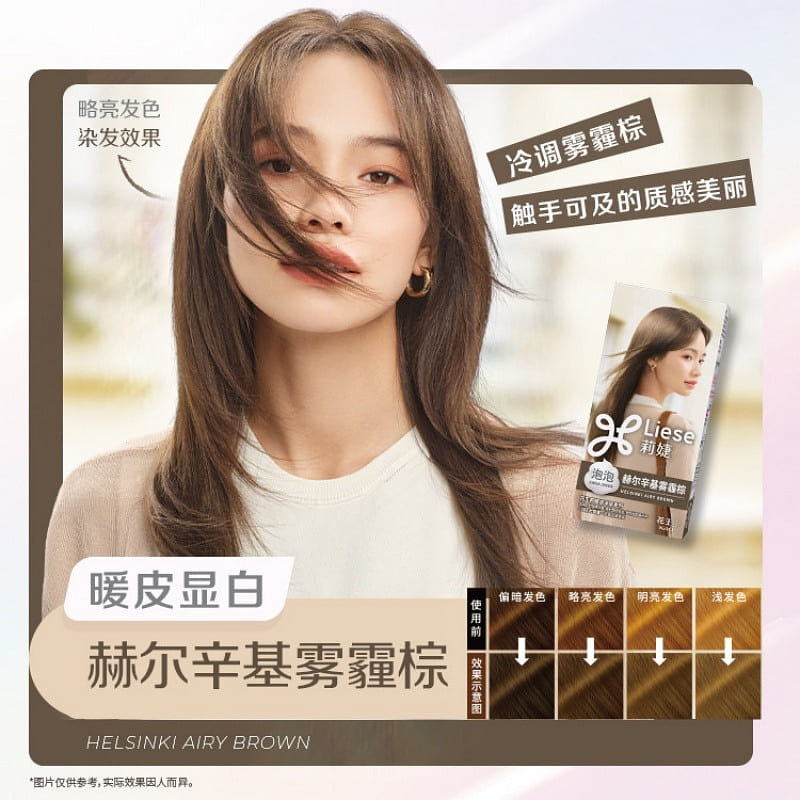 Kao Liese Foam Hair Dye, Helsinki Haze Brown 1 box