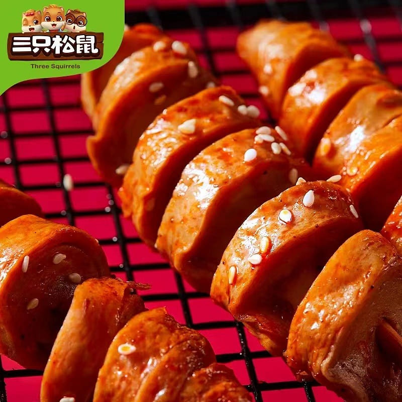 [Three Squirrels] Gluten Rolls, Spicy Flavor, Spicy, Gluten 120 g