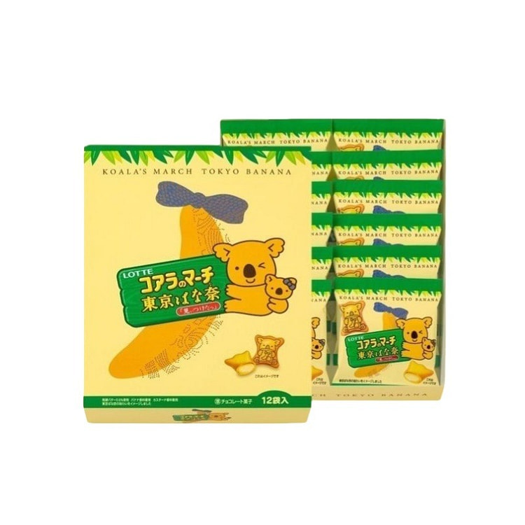 东京香蕉x乐天联名 考拉小熊饼干 12小袋入