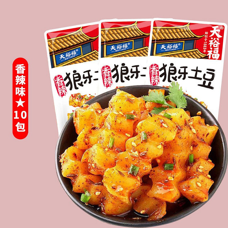 Sichuan Specialty Spicy Wolf Tooth Potatoes 35g*10 350 g