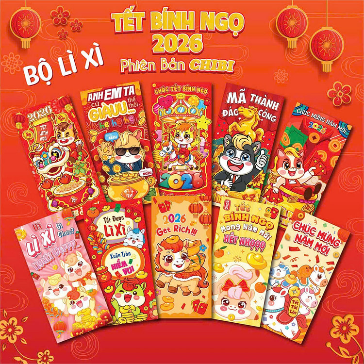 SET OF 10 TRADITIONAL RED  AVAILABLE JAN 24 1 pack