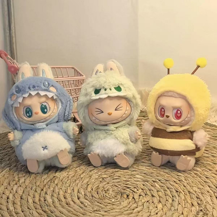 DLabubu小衣服鲨鱼毛绒套装 蓝色