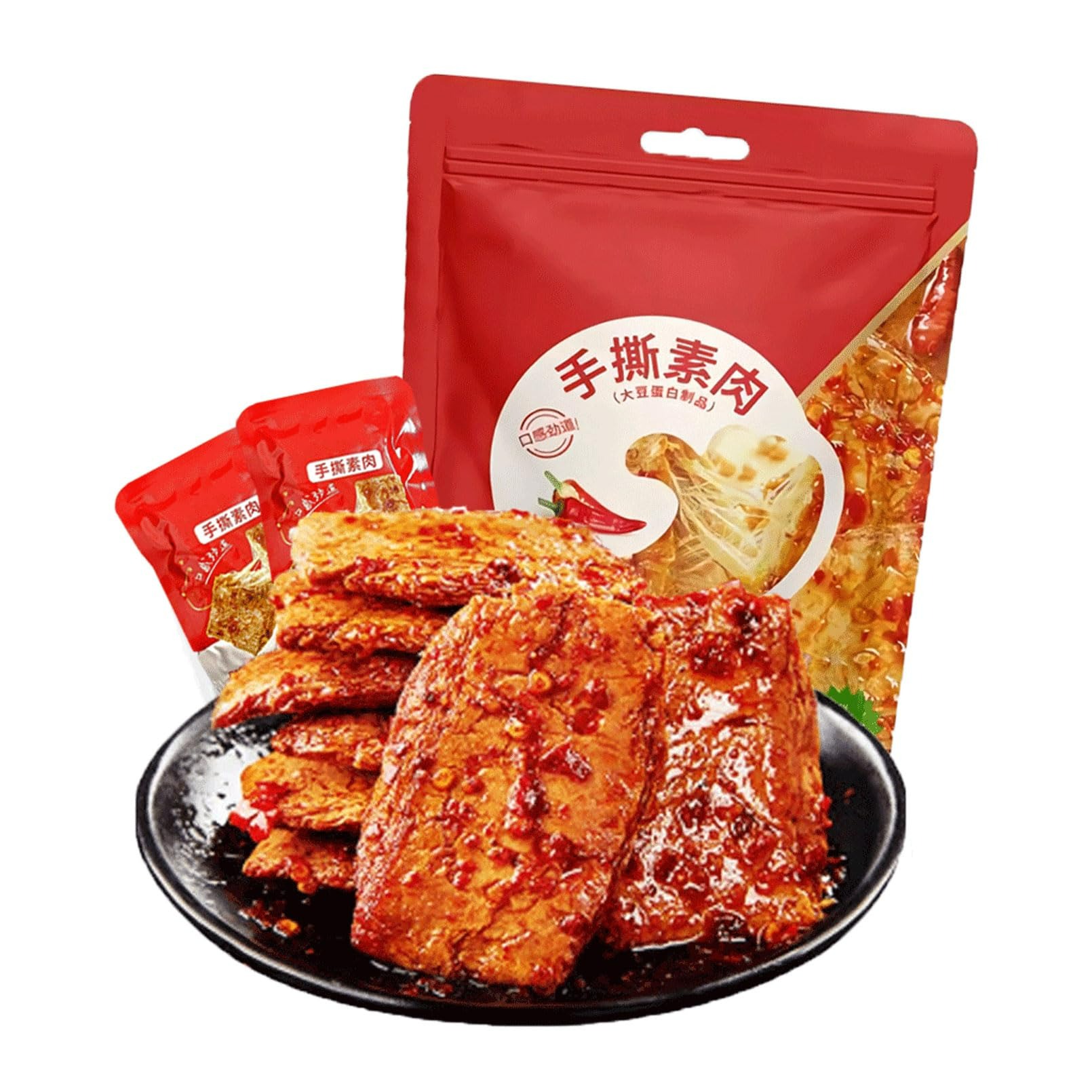 Mkostlich Bean Curd Spicy Snack, Tofu Snack, Spicy Dried Tofu, Spicy Tofu 7.76oz 7.76 オンス