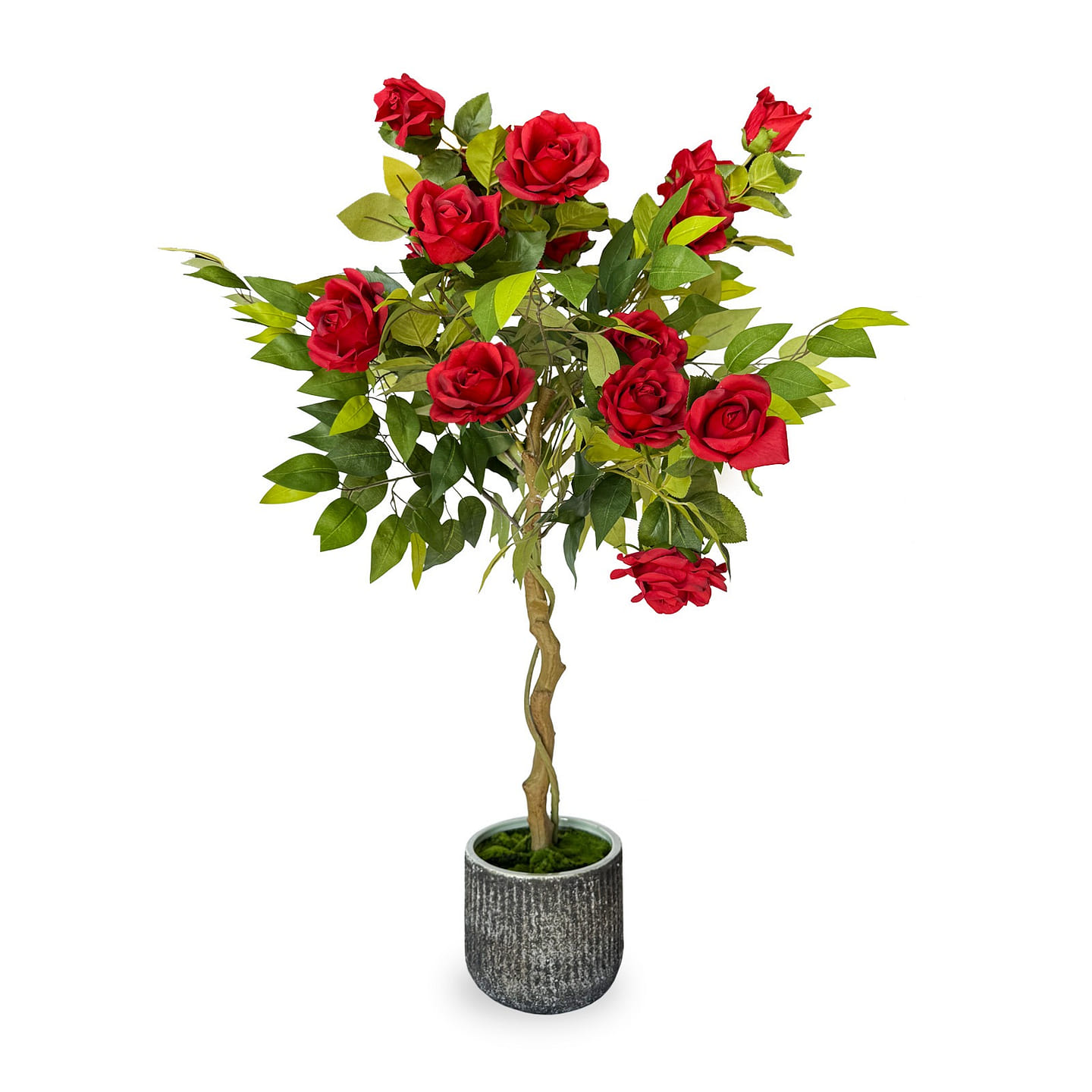 41" Real Touch Artificial Rose Floral Arrangement in Pot 1 count