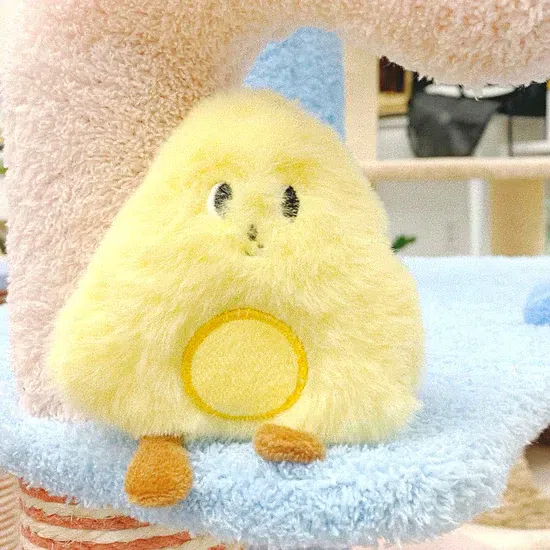 【Pawwaii】Cute Catnip Plush Toy With Bell – Cheese 1 each