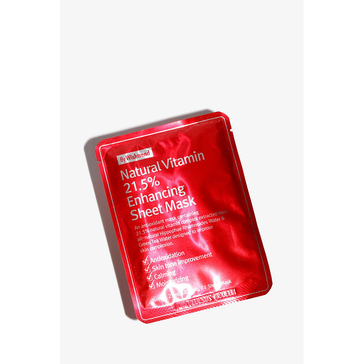 BY WISHTREND Natural Vitamin 21.5 Enhancing Sheet Mask