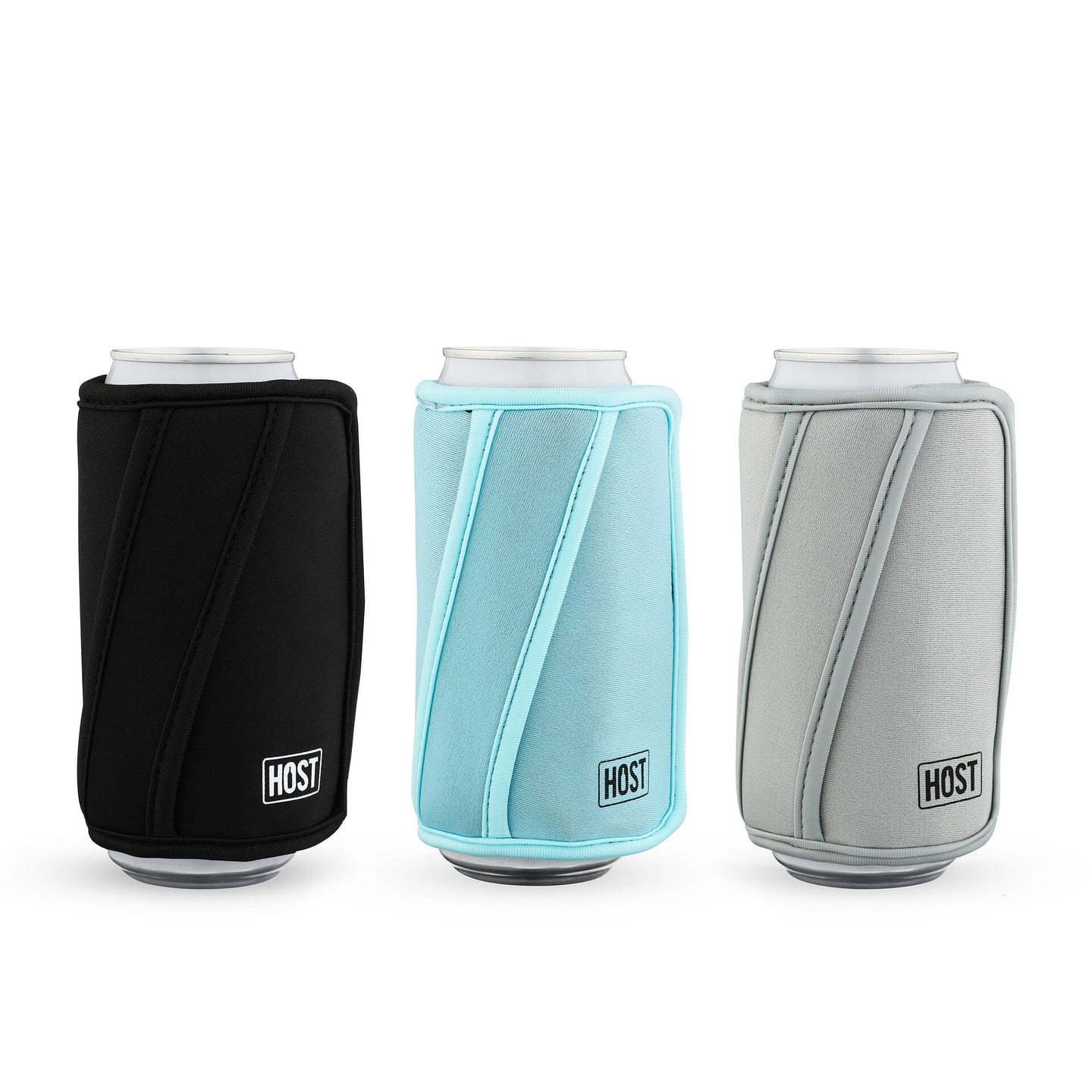 HOST Insta-Chill Slim Can Cooler Flexible Freezable Gel and Ice Pack for 12oz Slim Cans, Set of 3, Multicolor 3 count