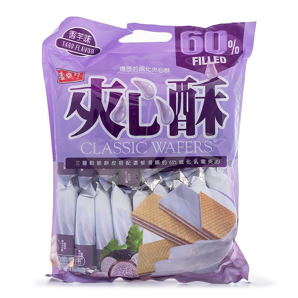 SHJ Cream Filled Wafer, Taro Flavor 14.1 oz