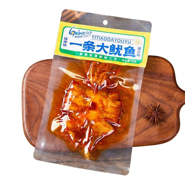 加贝鲜 整条大鱿鱼烧烤味 65 克