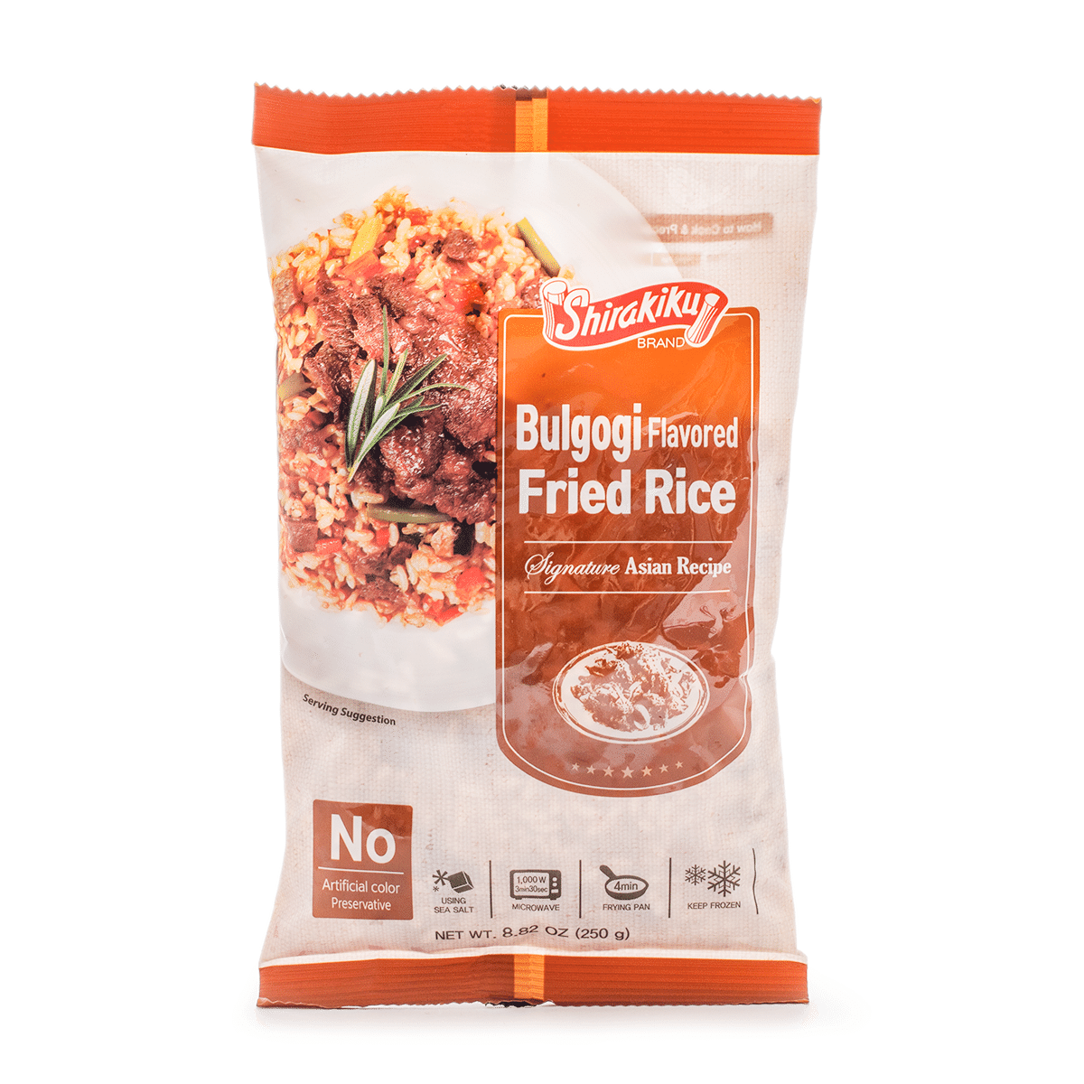 Shirakiku Bulgogi Flavored Fried Rice, Frozen 250 g