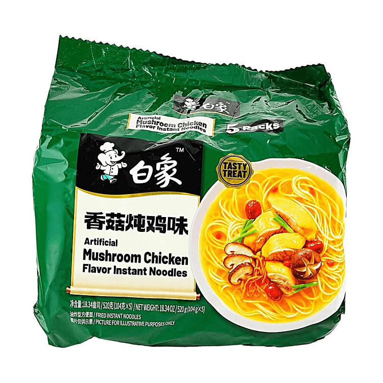 Baixiang Mushroom Chicken Flavor Instant Noodles 104 g*5 pack