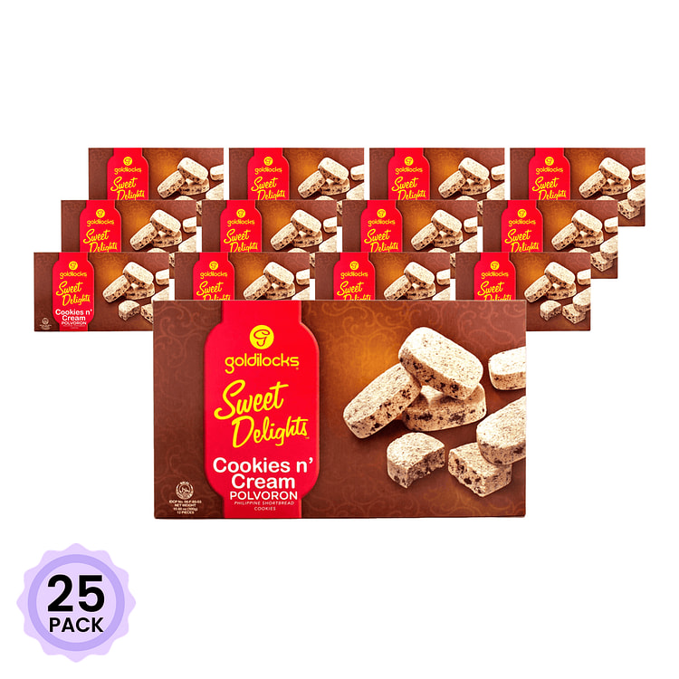Goldilocks Sweet Delights Polvoron Cookies N' Cream 300 g*25 pack