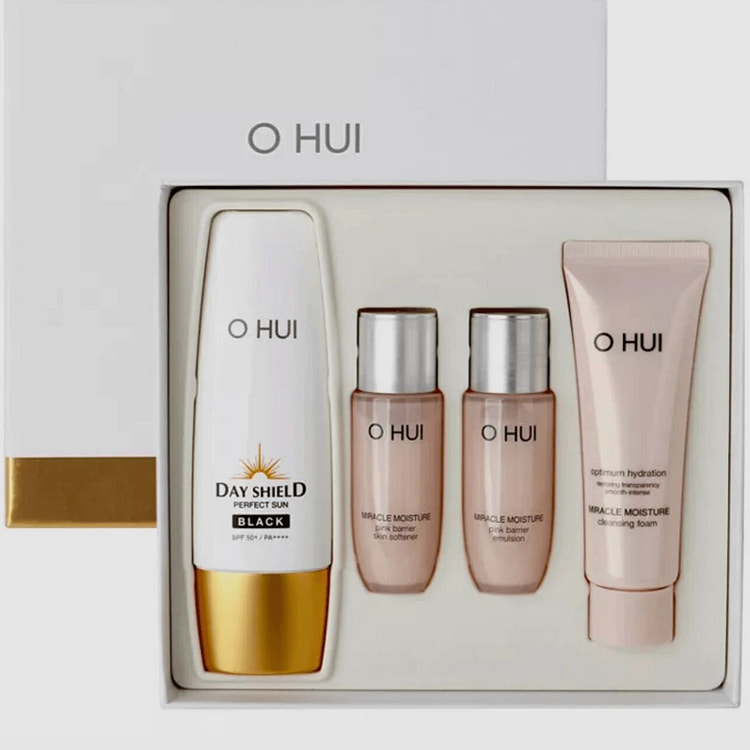 OHUI Day Shield Black Sun UV Protection Set 4 Pcs