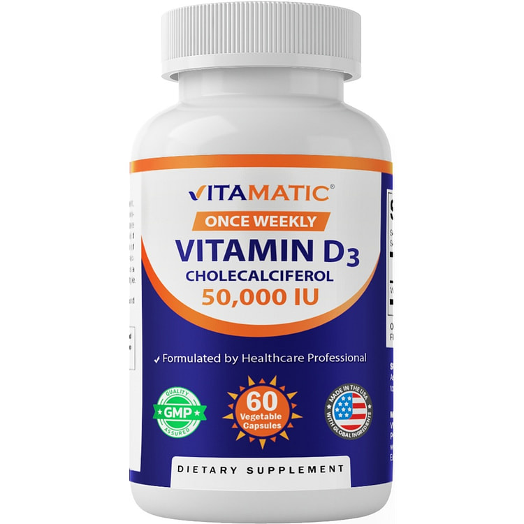 Vitamin D3 50000 IU Weekly Dose - 60 Capsules