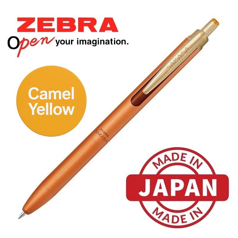 Zebra Sarasa Grand Gel Ink Pen 0.5mm Camel Yellow 1 each