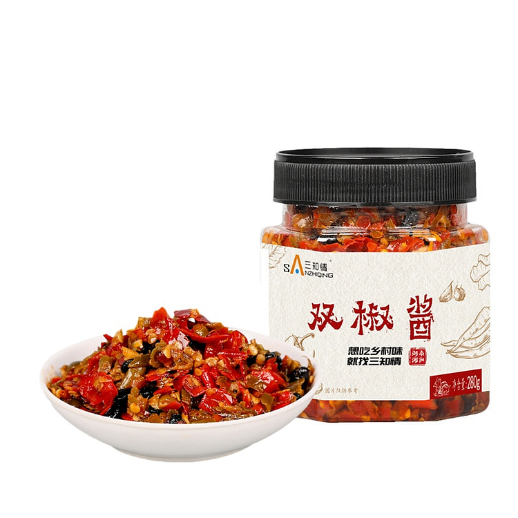 Three Informed Hunan Specialty Double Pepper Sauce Chili Sauce Farmhouse Fl