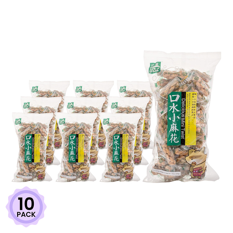 乐滋 口水小麻花 芝麻香味 500 克*10 包