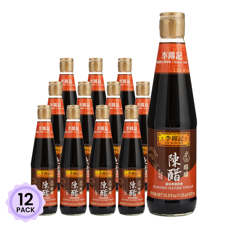 Lee Kum Kee Aged Seasoned Mature Vinegar 16.9 fl.oz*12 pack