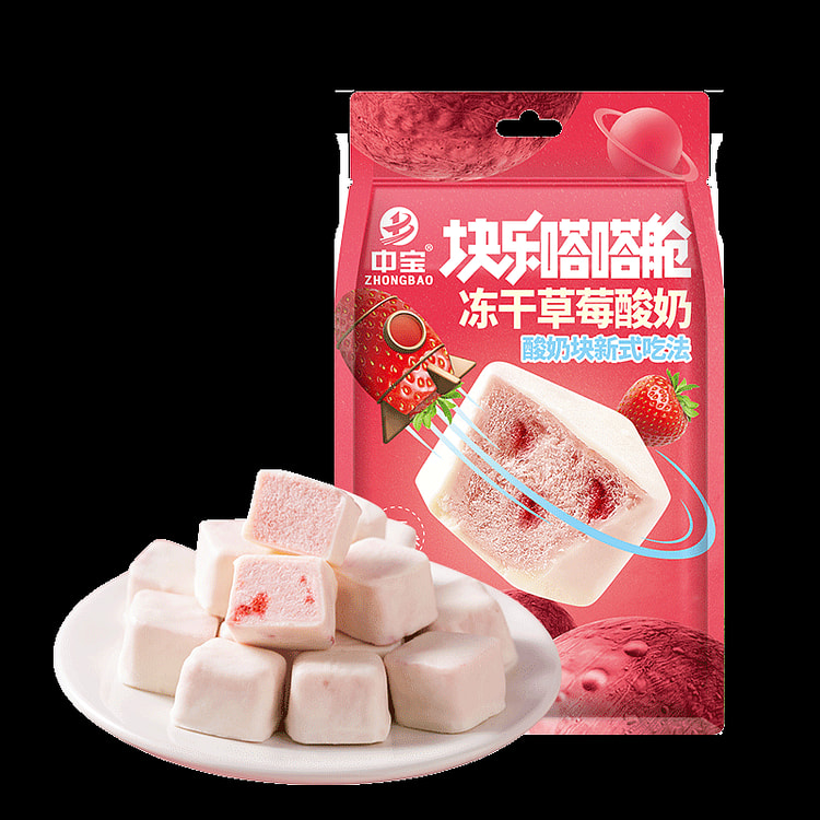 块乐嗒嗒舱冻干草莓酸奶块38g*1袋