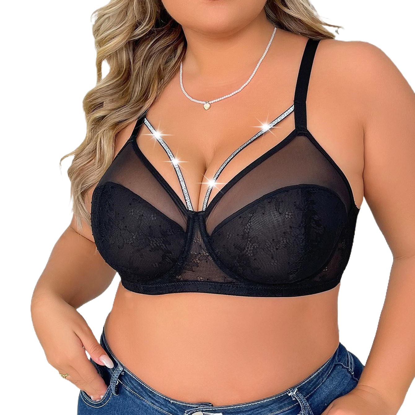 Women's Large Size Sexy Lace Bra Size 3XL 69 g