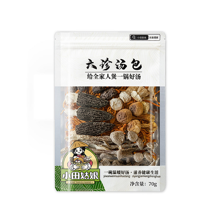 小田姑娘 六珍菌菇汤包炖鸡汤料包菇类 70g*2包