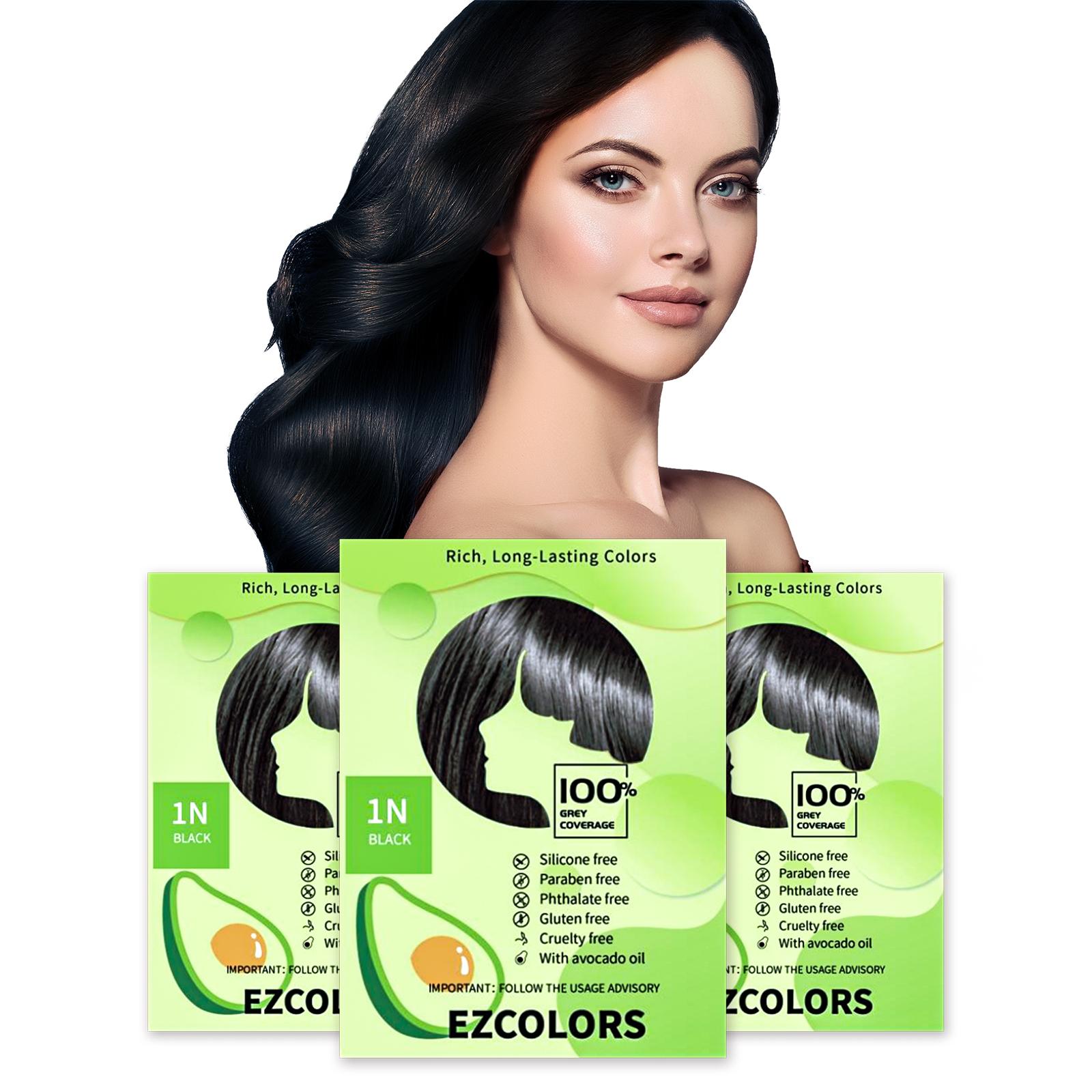 Get Permanent Hair Color with Avocado Oil, Bubble Hair Color, Black