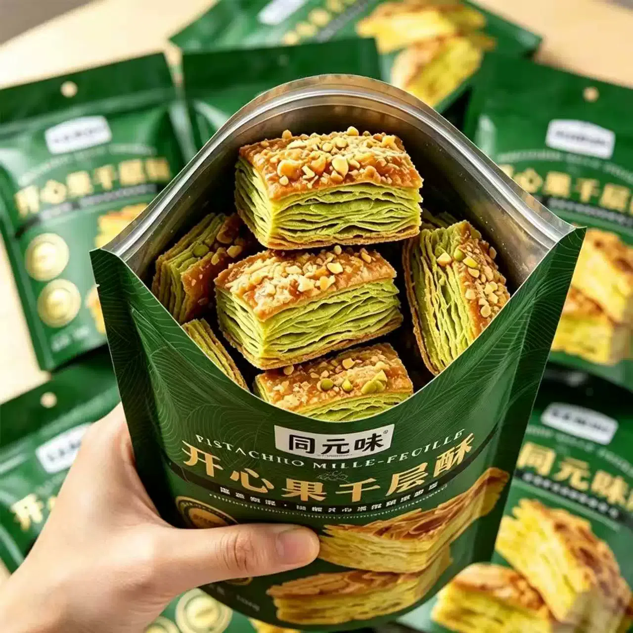 Tongyuan style pistachio thousand layer pastry 100 g