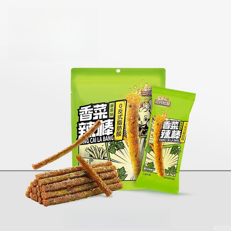 Three Squirrels Coriander Spicy Strips110g*3bags 330 g