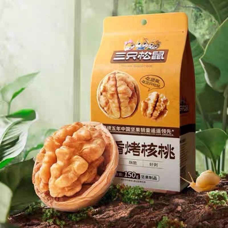 Get Three Squirrels Milk-Flavored Roasted Walnuts 150 g Delivered