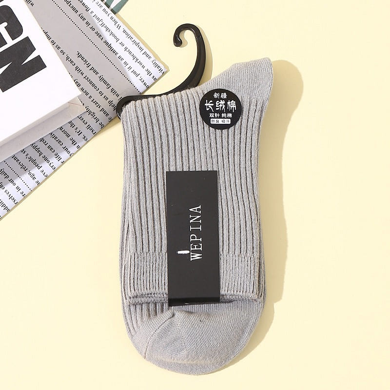 Men’s socks pure cotton light gris 5 pairs 1 pack