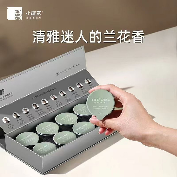 乌龙茶铁观音茶银罐系列大师手作10罐装 40g