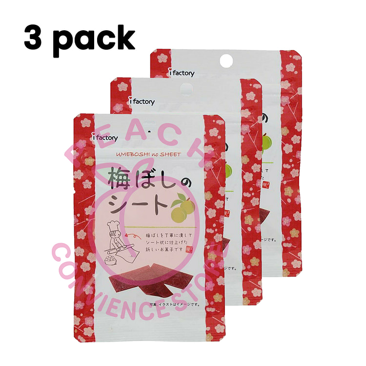 i factory Umeboshi Sheet Plum Snack Sheets(3 Pack)