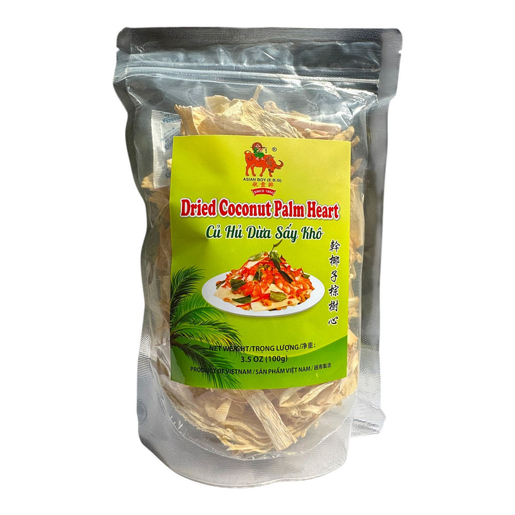 Dried Coconut Palm Heart Cu Hu Dua Say Kho VEGAN 100 g