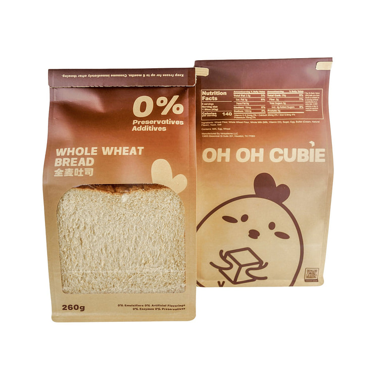 低卡高纤全麦吐司 0防腐0添加