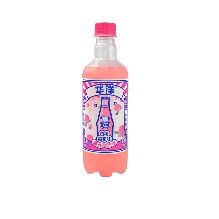 Huayang Juice Soda White Peach Cherry Blossom 500 ml