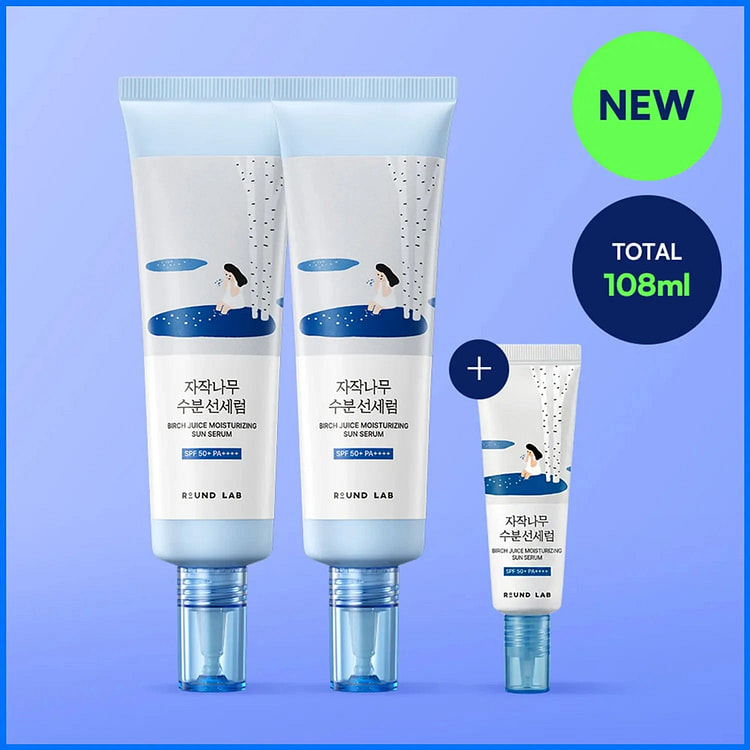 ROUND LAB Moisturizing Sun Serum 50ml+50mlSet+8ml 1 each