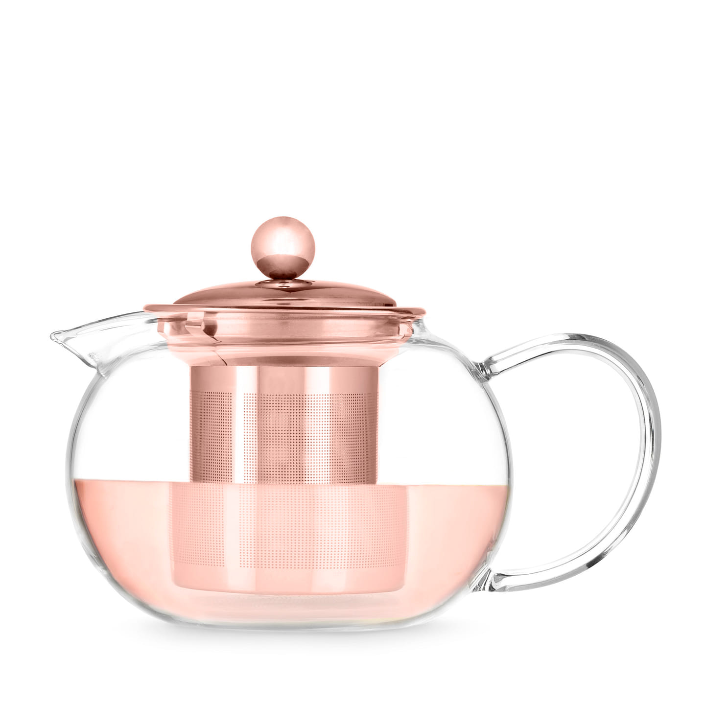 Candace™ Rose Gold Glass Teapot & Infuser by Pinky Up® 28 液盎司