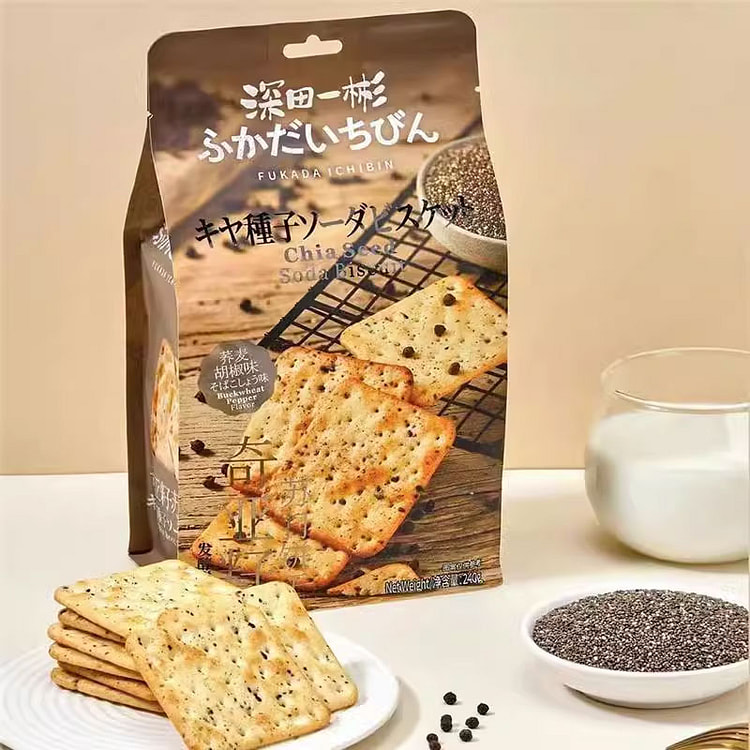 深田一彬咸味饼干苏打饼荞麦胡椒味240g*1袋