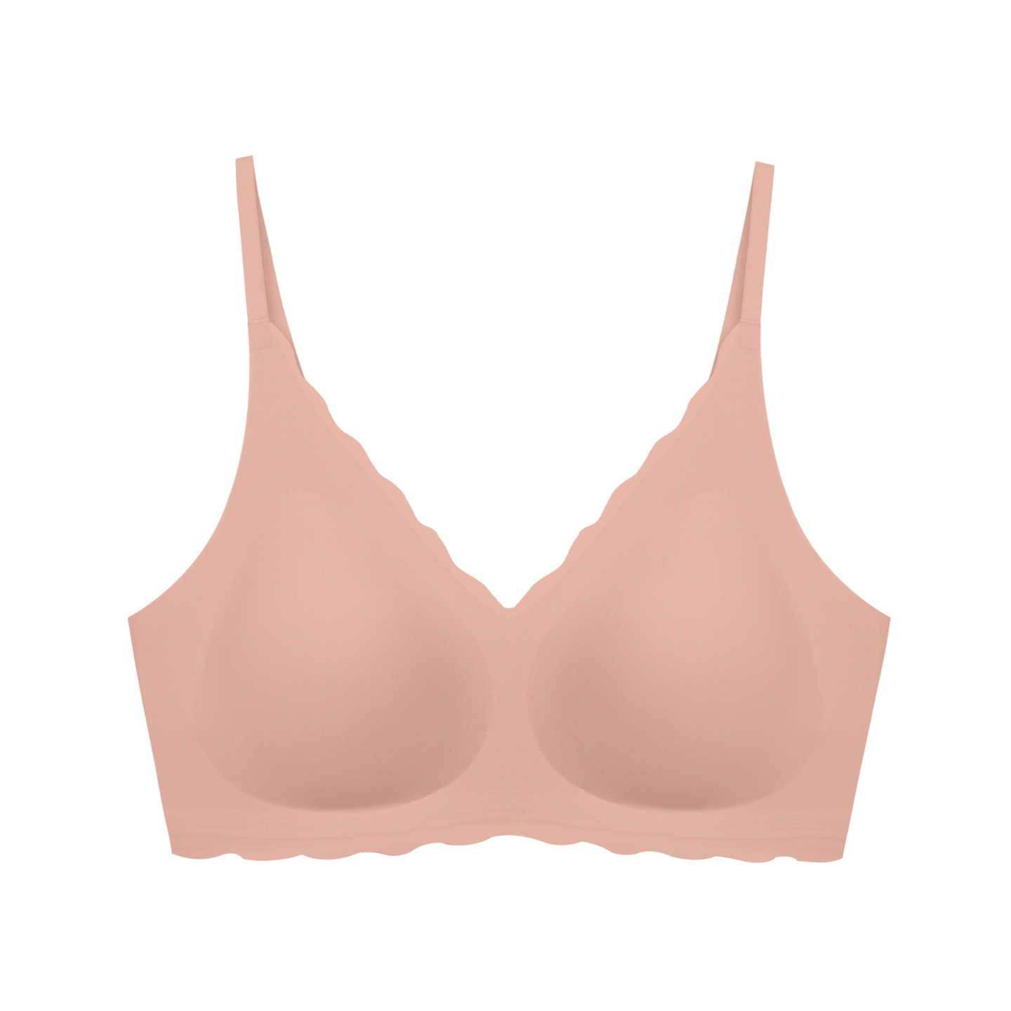 ubras Women’s Wireless For Work&Life Wavy-Edge Hook Bra Peach One size 1 each